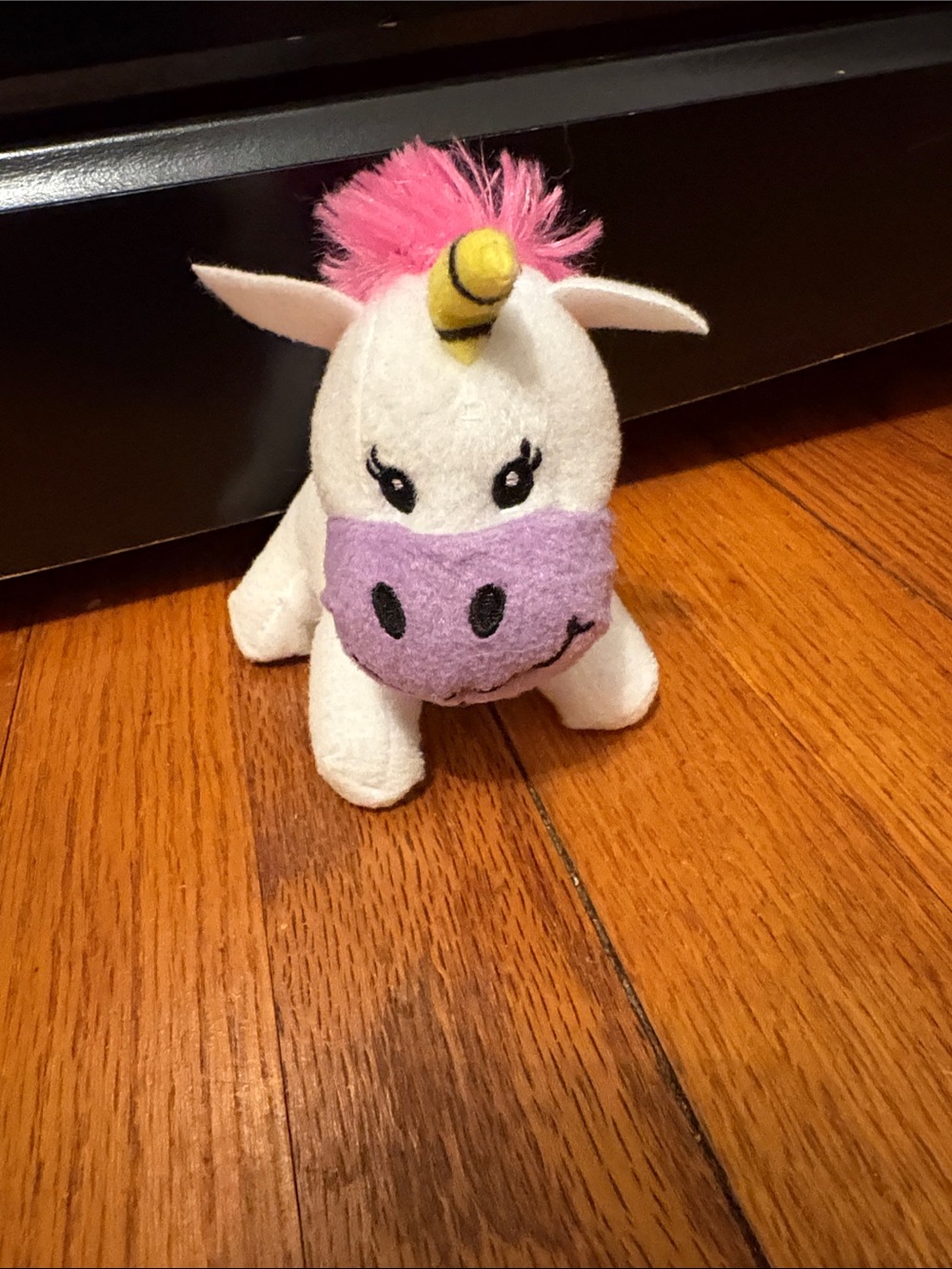 Plush Unicorn Small children Toy - White with Pink Mane and Purple Muzzle